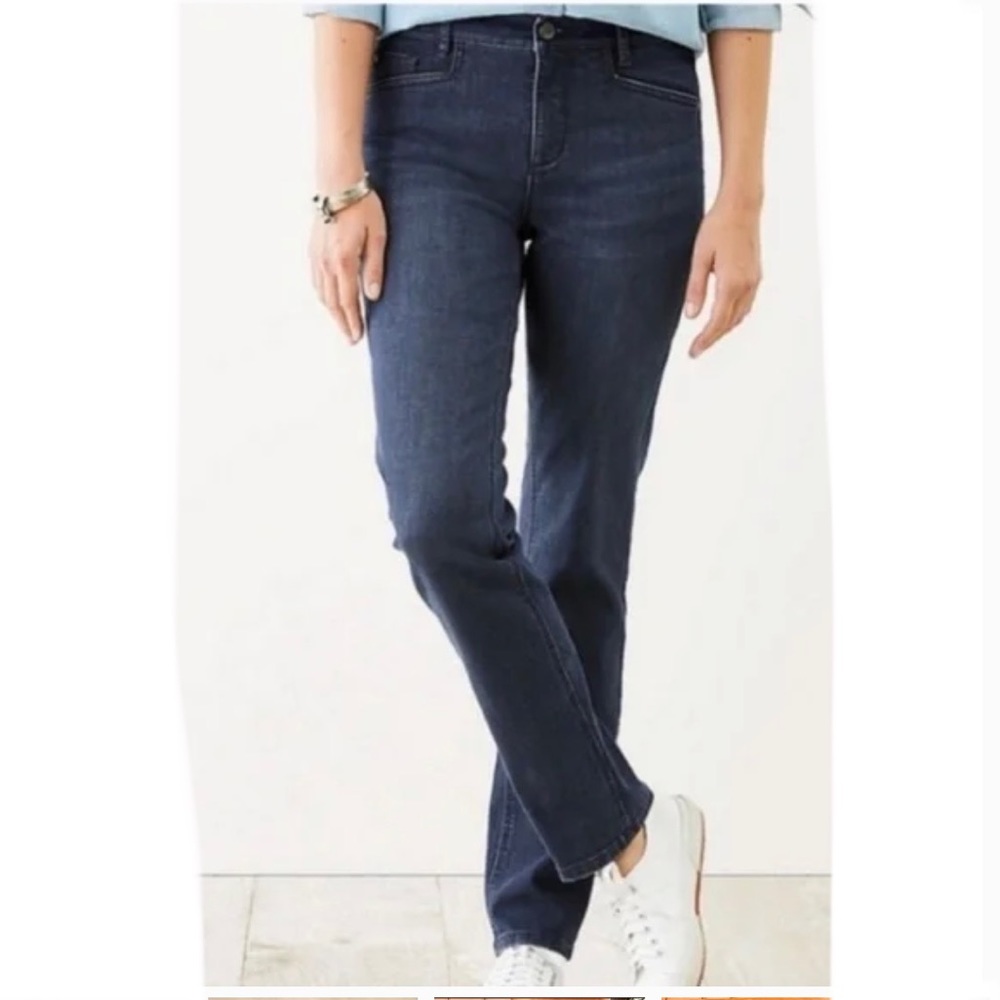 J. Jill Blue Straight Leg Smooth Fit Jeans Sz 18